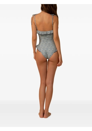 MONTCE Jacelyn ruffled-trim swimsuit - Blue