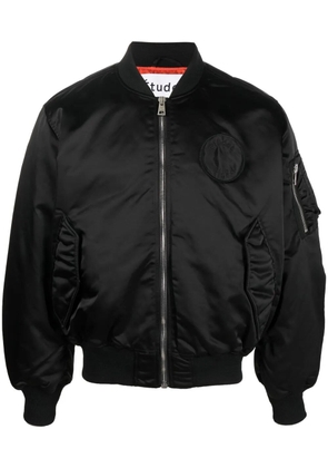 Études Studio padded zip-up bomber jacket - Black