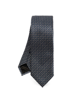 Brioni geometric-pattern tie - Blue