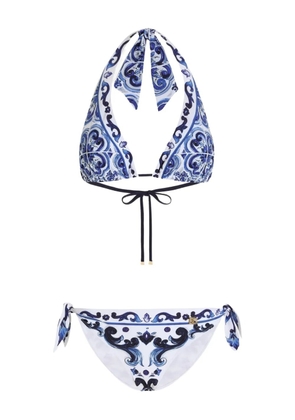 Dolce & Gabbana majolica-print bikini - Blue
