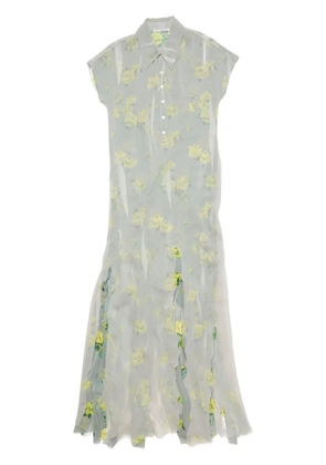 Acne Studios floral-print layered dress - Grey