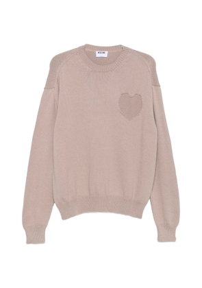 Moschino heart-knit sweater - Neutrals