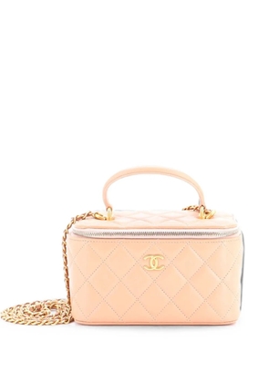 CHANEL Pre-Owned Classic Top Handle Vanity Case with Chain Quilted Lambskin Small crossbody bag - Neutrals