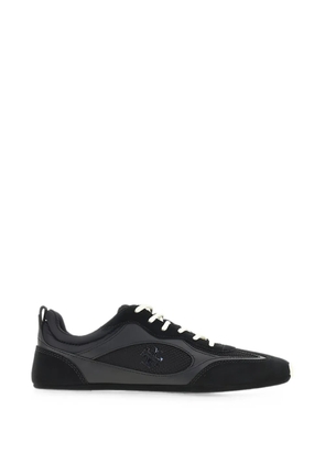 Tory Burch logo-patch panelled sneakers - Black