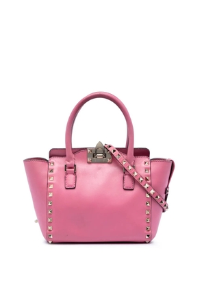 Valentino Garavani Pre-Owned 2000-2017 Mini Leather Rockstud Double Handle Tote satchel - Pink