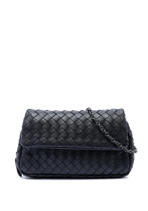 Bottega Veneta Pre-Owned 2012-2026 Mini Nappa Intrecciato Expandable Chain Flap crossbody bag - Black