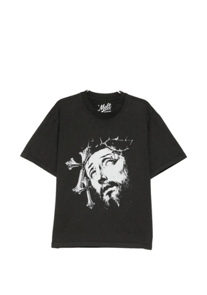 Melt graphic-print T-shirt - Black