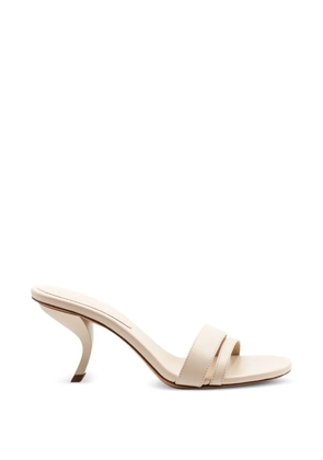 GIABORGHINI stiletto double-strap leather sandals - Neutrals