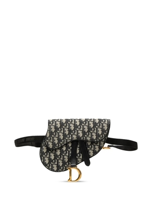Christian Dior Pre-Owned 2019 Oblique Canvas Saddle belt bag - Blue