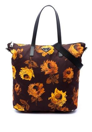 Prada Pre-Owned 2021-2026 Tessuto Stampato satchel - Brown