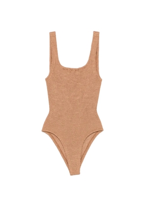 Hunza G Coverageb crinkle-effect swimsuit - Brown