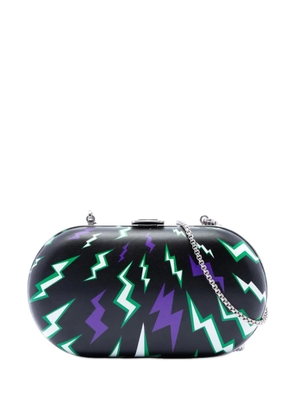 Prada Pre-Owned 2010-2026 Universal Studios Leather Thunder Frankenstein Clutch with Chain crossbody bag - Black