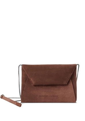 Brunello Cucinelli BC Duo suede shoulder bag - Brown
