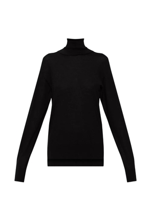 Jil Sander side-slit turtleneck sweater - Black