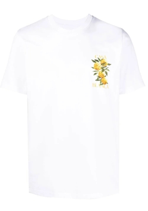 Casablanca fruit-print round-neck T-shirt - White