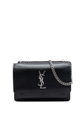 Saint Laurent Pre-Owned 2017 Mini Calfskin Monogram Sunset Wallet on Chain crossbody bag - Black