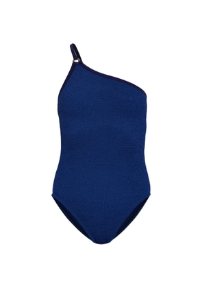Hunza G Clara crinkle-effect swimsuit - Blue