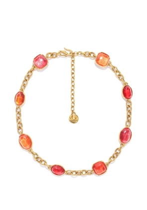 Goossens cabochon-embellished chain necklace - Gold