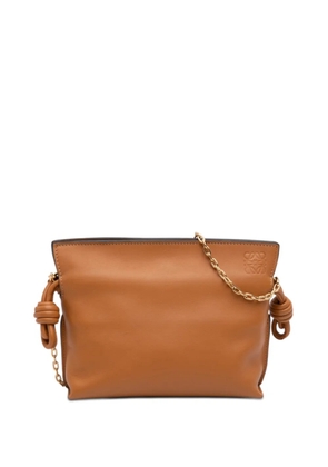 Loewe Pre-Owned 2021 Nano Leather Flamenco Knot Chain crossbody bag - Brown