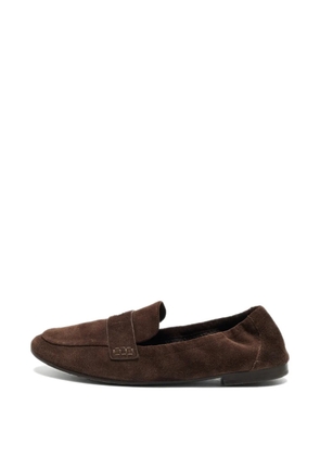 Tory Burch Double T suede loafers - Brown