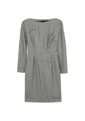 Christian Dior Pre-Owned boat-neck long-sleeve dress - Grey