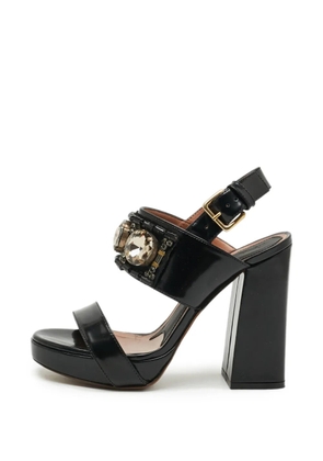 Marni Pre-Owned Fussbett Sabot embellished sandals - Black