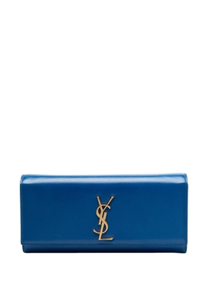 Saint Laurent Pre-Owned 2013 Grain De Poudre Monogram Cassandre clutch bag - Blue