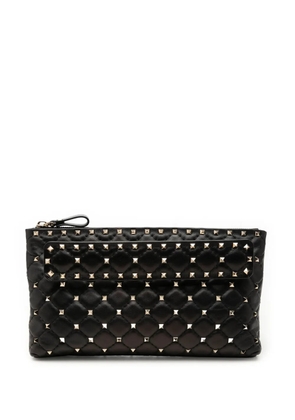 Valentino Garavani Pre-Owned 2000-2017 Nappa Rockstud Spike clutch bag - Black
