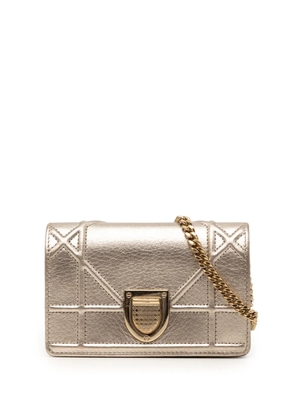 Christian Dior Pre-Owned 2017 Baby Metallic Grained Calfskin Diorama Flap crossbody bag - Gold