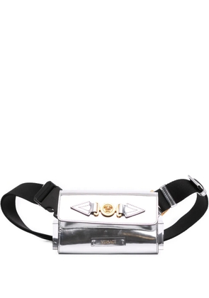 Versace Pre-Owned 2010-2026 Metallic Calfskin La Medusa Biggie belt bag - Silver