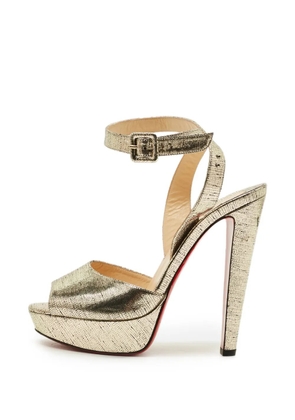 Christian Louboutin Pre-Owned Louloudancing ankle strap sandals - Gold