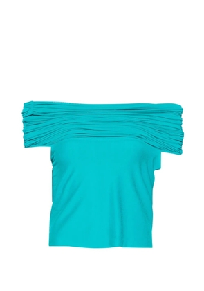 Celine Pre-Owned off-the-shoulder ruched top - Blue