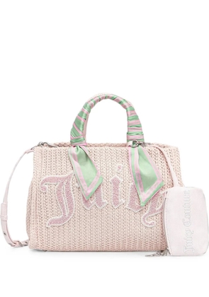 Juicy Couture bead-embellished scarf-detail tote bag - Pink
