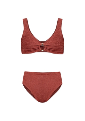 Hunza G Nadine crinkle-effect bikini - Red