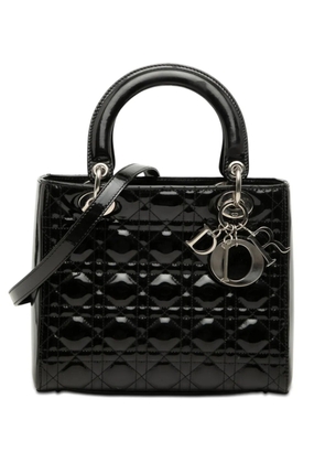 Christian Dior Pre-Owned 2009 Medium Patent Cannage Lady Dior satchel - Black