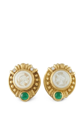 Judith Ripka multi-stone clip-on earrings - Gold