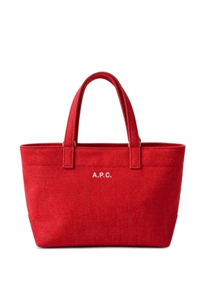 A.P.C. logo-print tote bag - Red