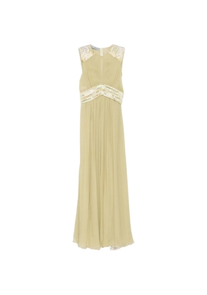 Prada Pre-Owned embellished pleated gown - Green