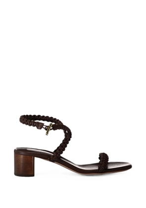 Gianvito Rossi braided block-heel sandals - Brown