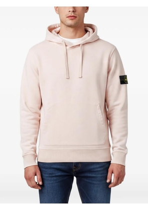 Stone Island logo-patch drawstring hoodie - Pink
