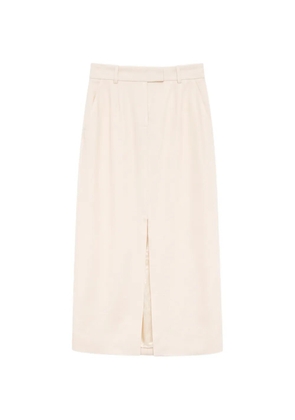 ANINE BING Meredith front-slit midi skirt - Neutrals