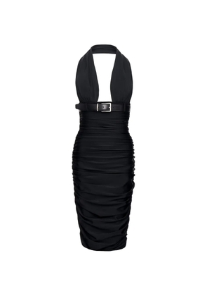MEDEEA ruched midi dress - Black