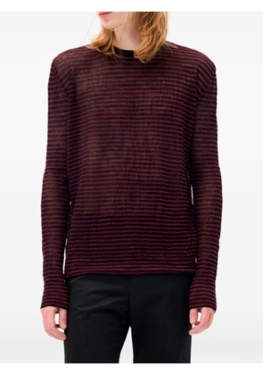 Ann Demeulemeester striped wool long-sleeve top - Black