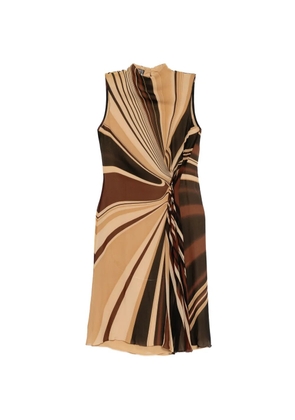Versace Pre-Owned 2000 geometric-print sleeveless dress - Brown