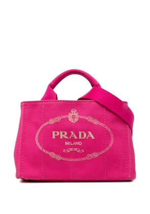Prada Pre-Owned 2013-2026 Small Canvas Canapa Logo satchel - Pink