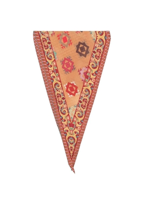 Pierre-Louis Mascia geometric-pattern scarf - Brown