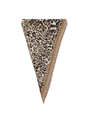 Pierre-Louis Mascia leopard-print scarf - Brown