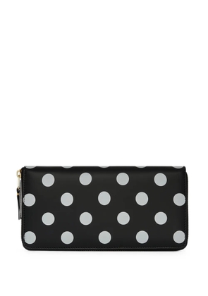 Comme Des Garçons Wallet polka dot-print leather wallet - Black