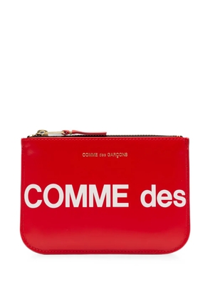 Comme Des Garçons Wallet Huge Logo leather pouch - Red