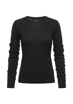 PINKO ruched long-sleeve sweater - Black